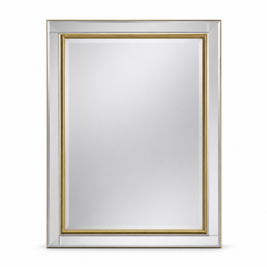Wall mirror venetian bevelled gold frame