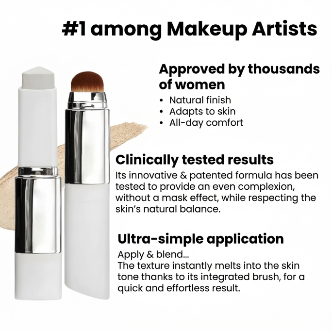 NoloryaSkin® Color-Changing Foundation Stick